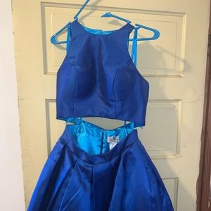 Royal blue homecoming dress two piece!!